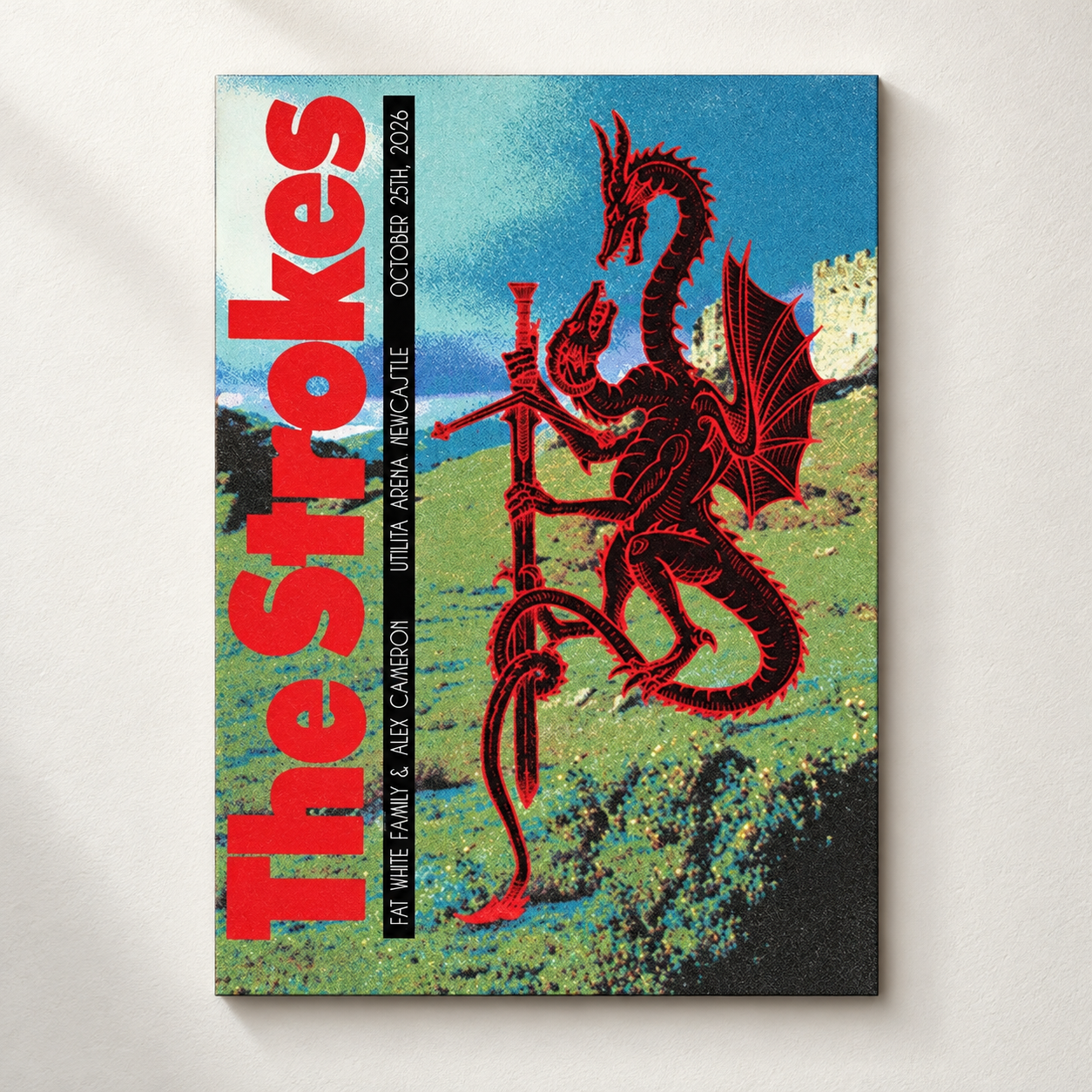 The Strokes Newcastle UK 2026 Event Poster Live At Utilita Arena Newcastle October 25 2026 Home Decor Poster Canvas