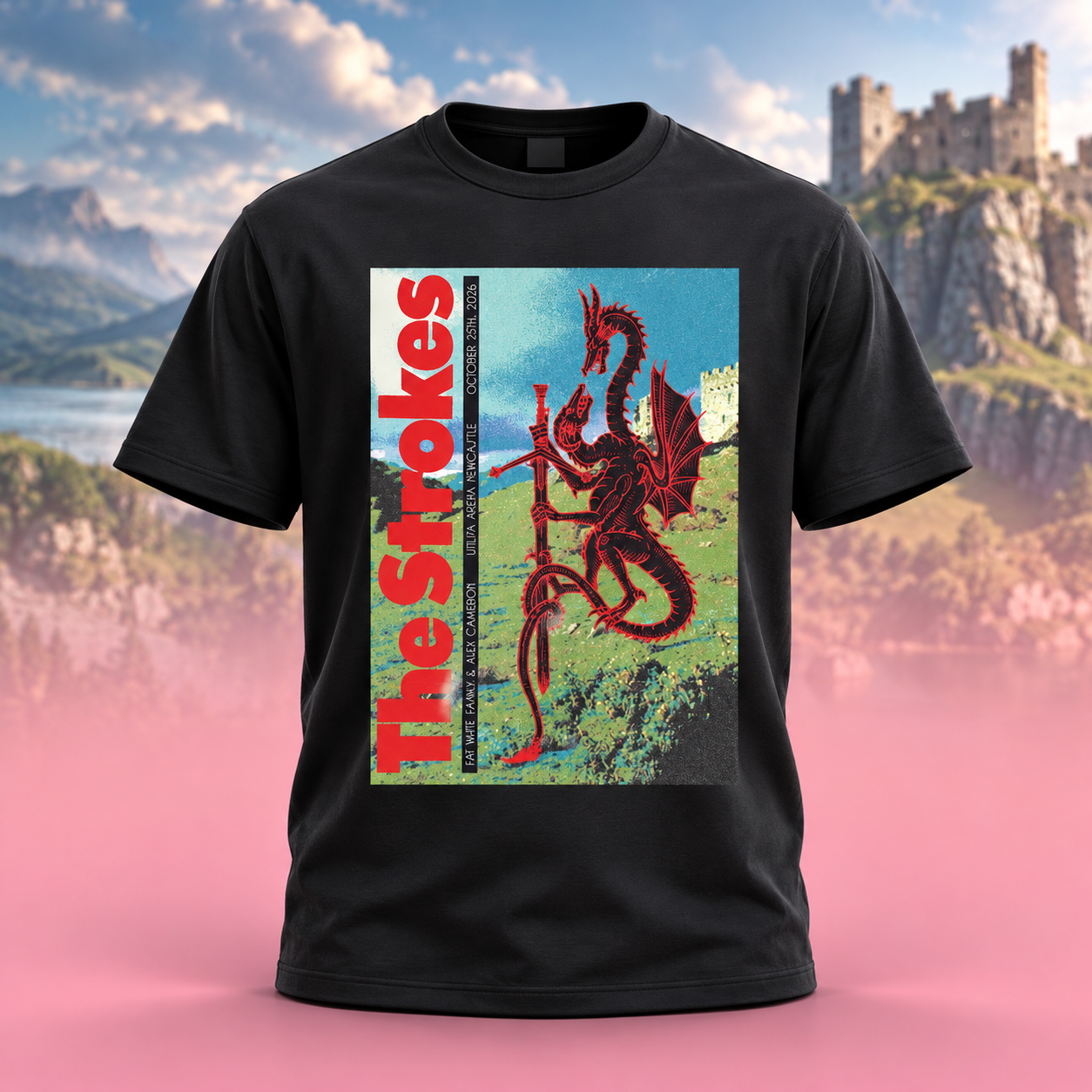 The Strokes Newcastle UK 2026 Event Poster Live At Utilita Arena Newcastle October 25 2026 TShirt