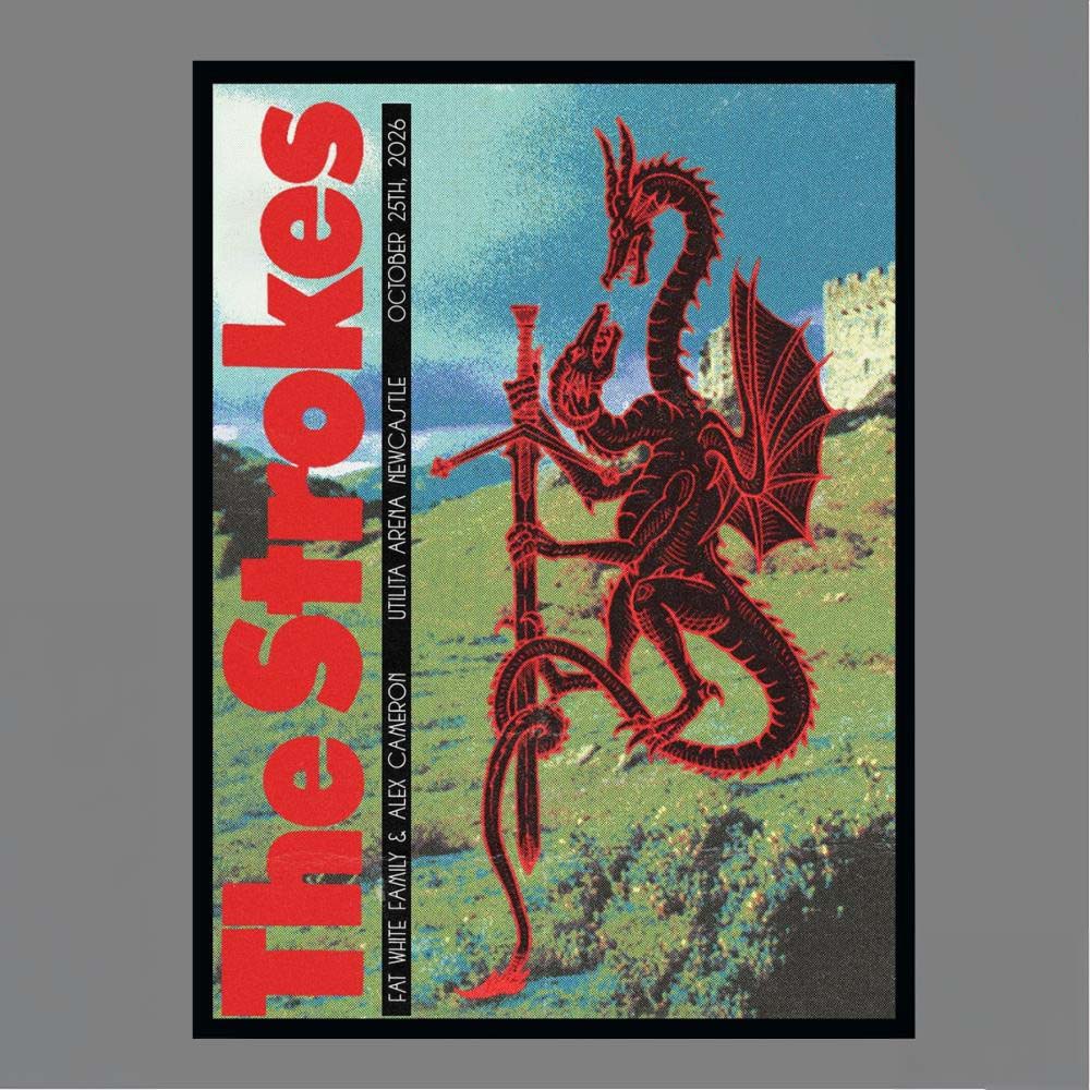 The Strokes Utilita Arena Newcastle Dragon 2026 Concert Poster