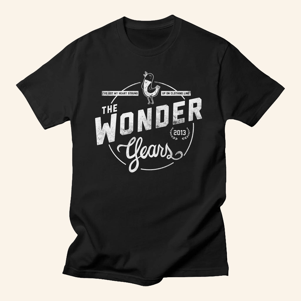 The Wonder Years Merch The Wonder Years Hearts On A Clothing Line Black T-Shirt Him Gifts