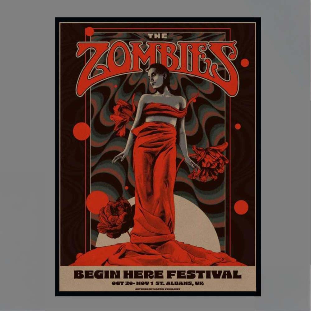 The Zombies Begin Here Festival Oct 30 Nov 1 St Albans UK Artwork By Martin Venelinov Poster