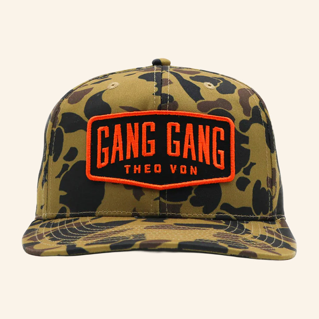 Theo Von Merch Gang Gang Duck Camo Hat Embroidered Birthday Gift For Husband