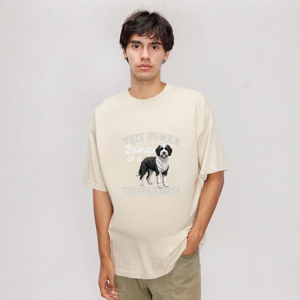 This Human Belongs To Sheepadoodle Owner Sheepadoodle Lover Shirt