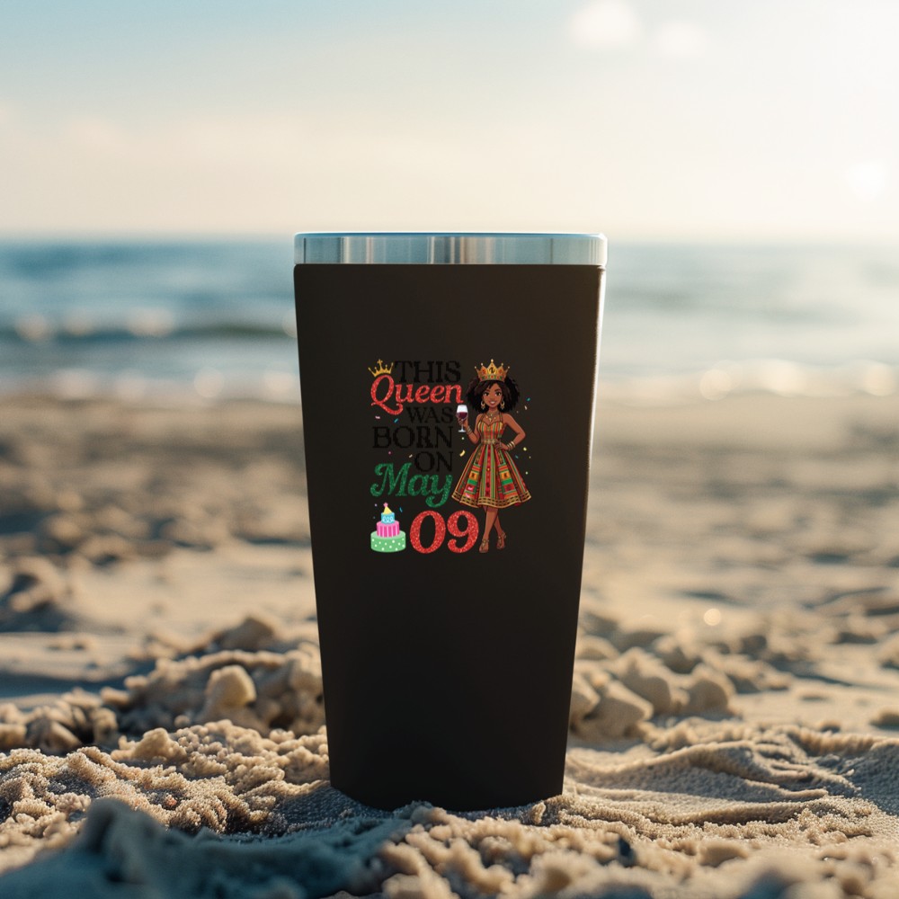 This Queen was Born On May 09 Happy Birthday to Me A Girl Tumbler - Image 3