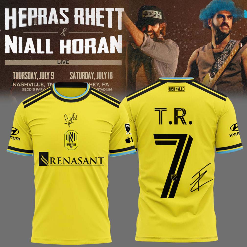 Thomas Rhett & Niall Horan Soundtrack to Life Tour Yellow Football Jersey - Best Gift for Fans