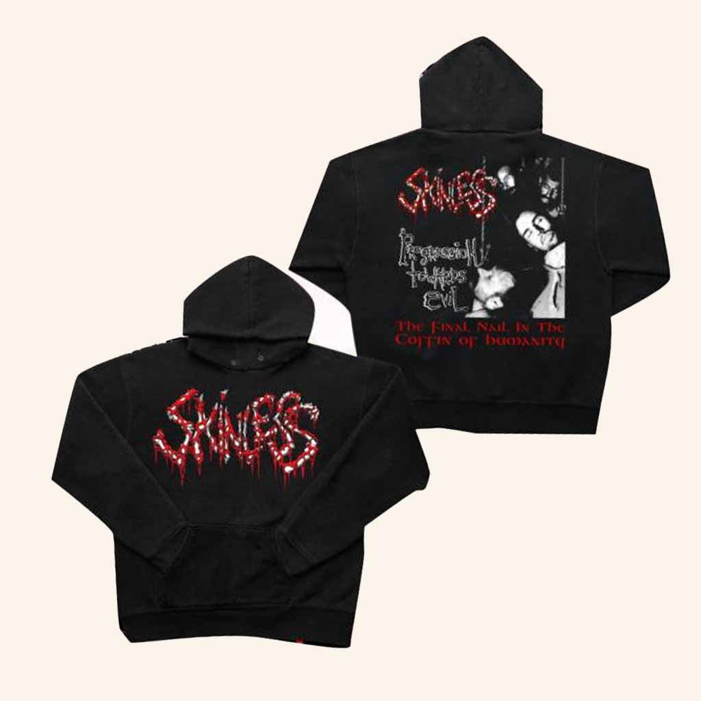 Three Year Boots Merch Skinless Album Hoodie Horror Apparel Gifts For Dudes