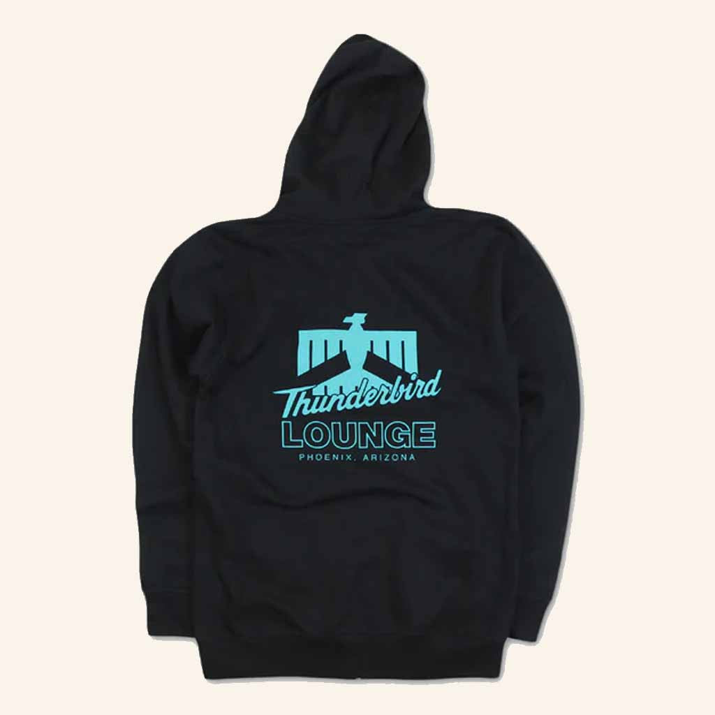 Thunderbird Lounge Merch Thunderbird Lounge Logo Black Hoodie Christmas Gifts For Men