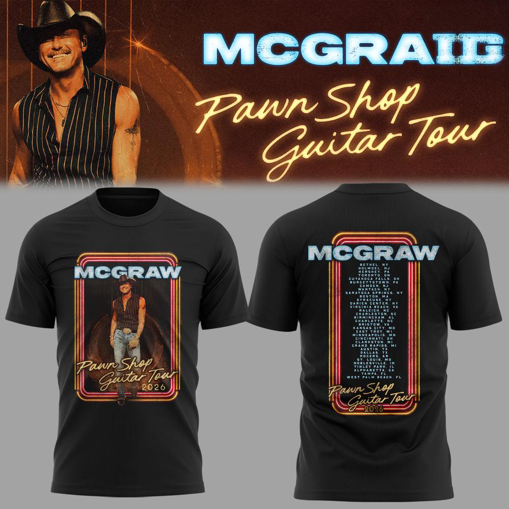 Tim McGraw Black Pawn Shop Music Graphic T Shirt