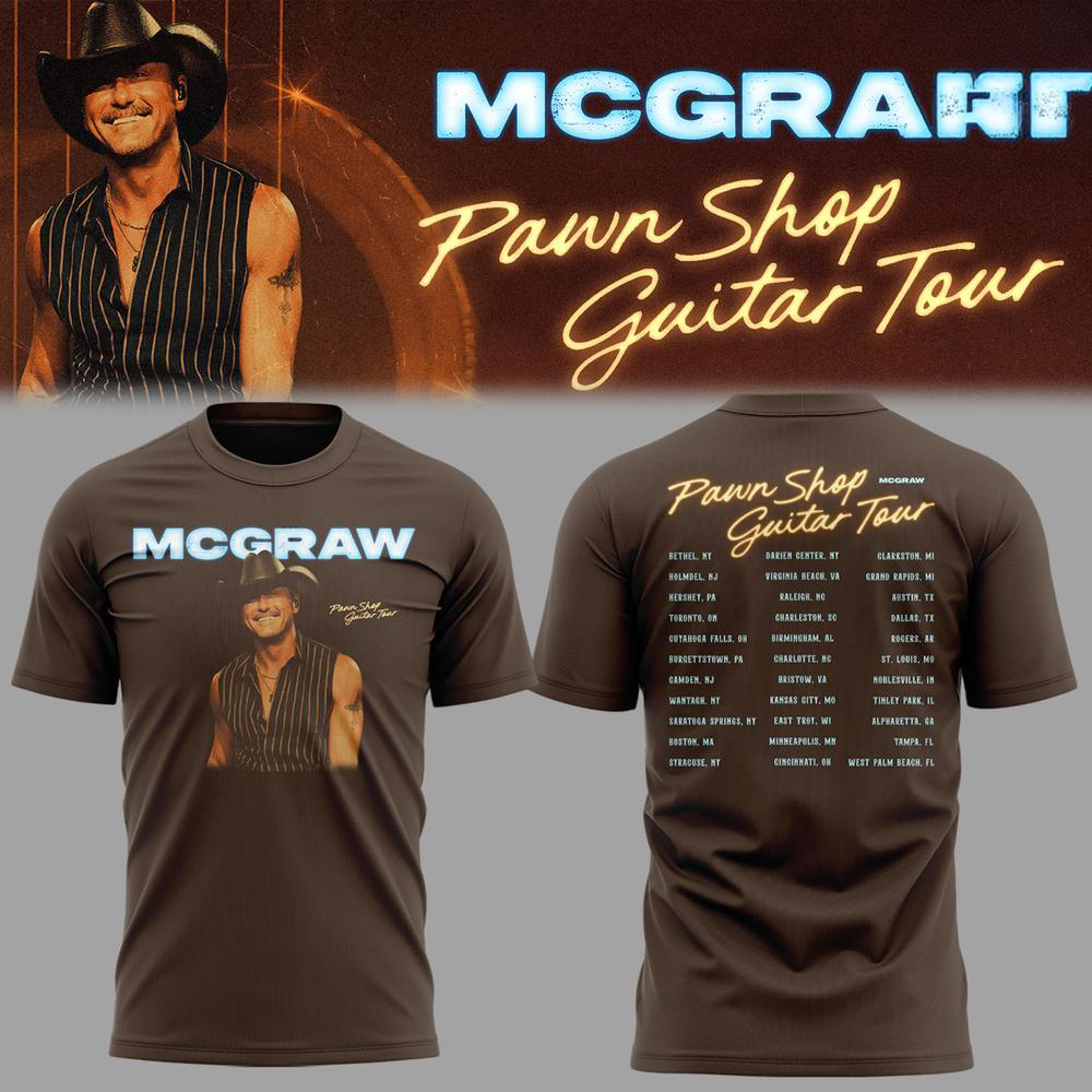 Tim McGraw Brown Country Concert Fan T Shirt
