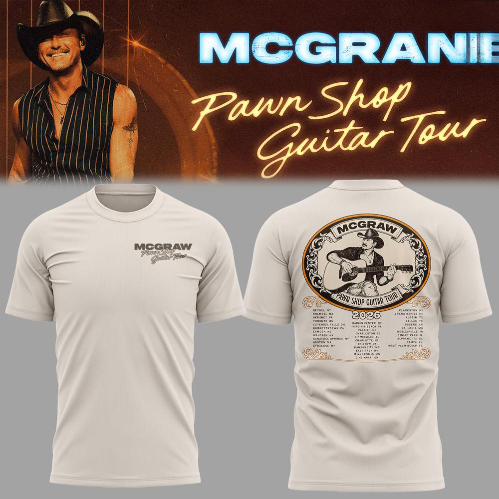 Tim McGraw White 2026 Beth El NY Tour T Shirt
