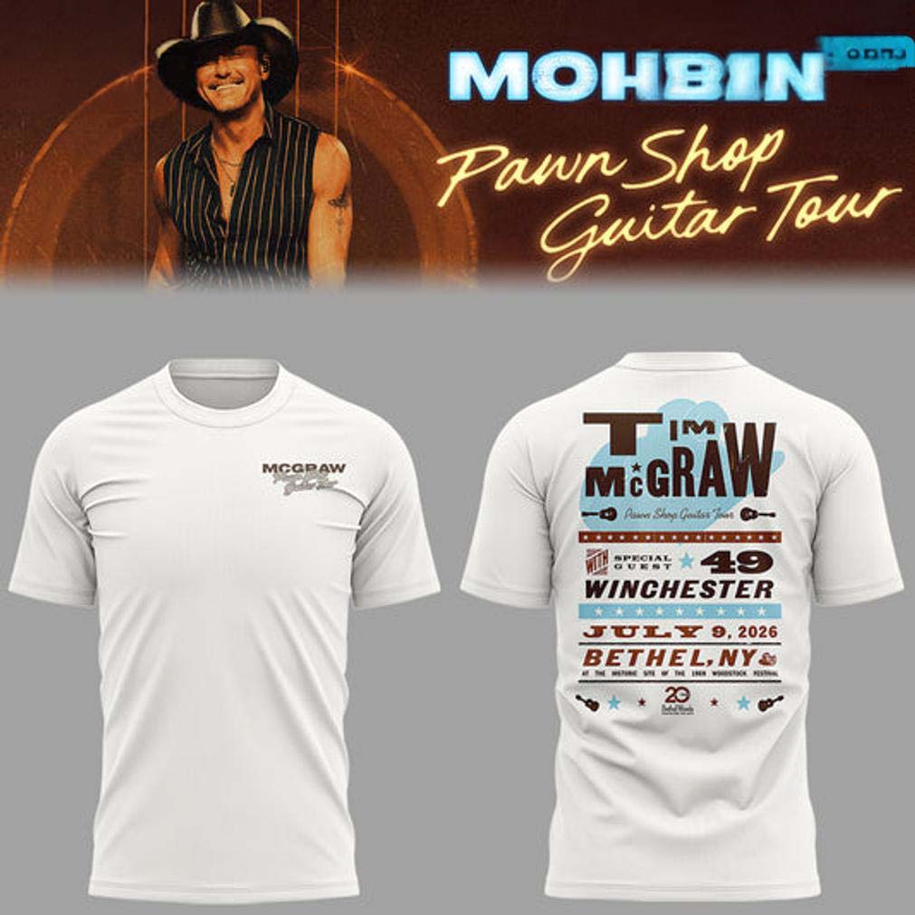 Tim McGraw White Country Music Fan T Shirt