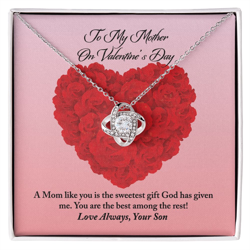 To Mother from Son Valentines Day Love Knot Necklace 1 To Mother from Son Valentines Day Love Knot Necklace