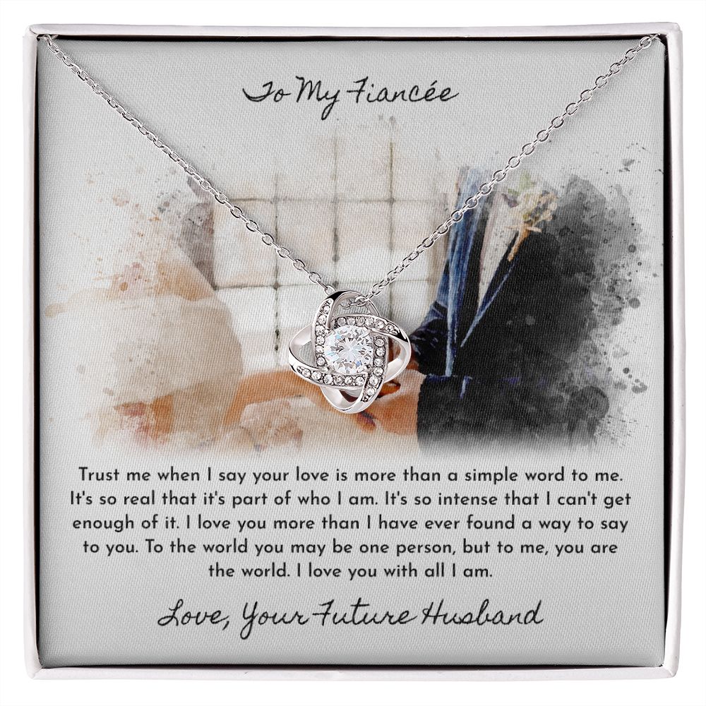 To My Fiancee Love Your Future Husband Love Knot Necklace 1 To My Fiancee Love Your Future Husband Love Knot Necklace