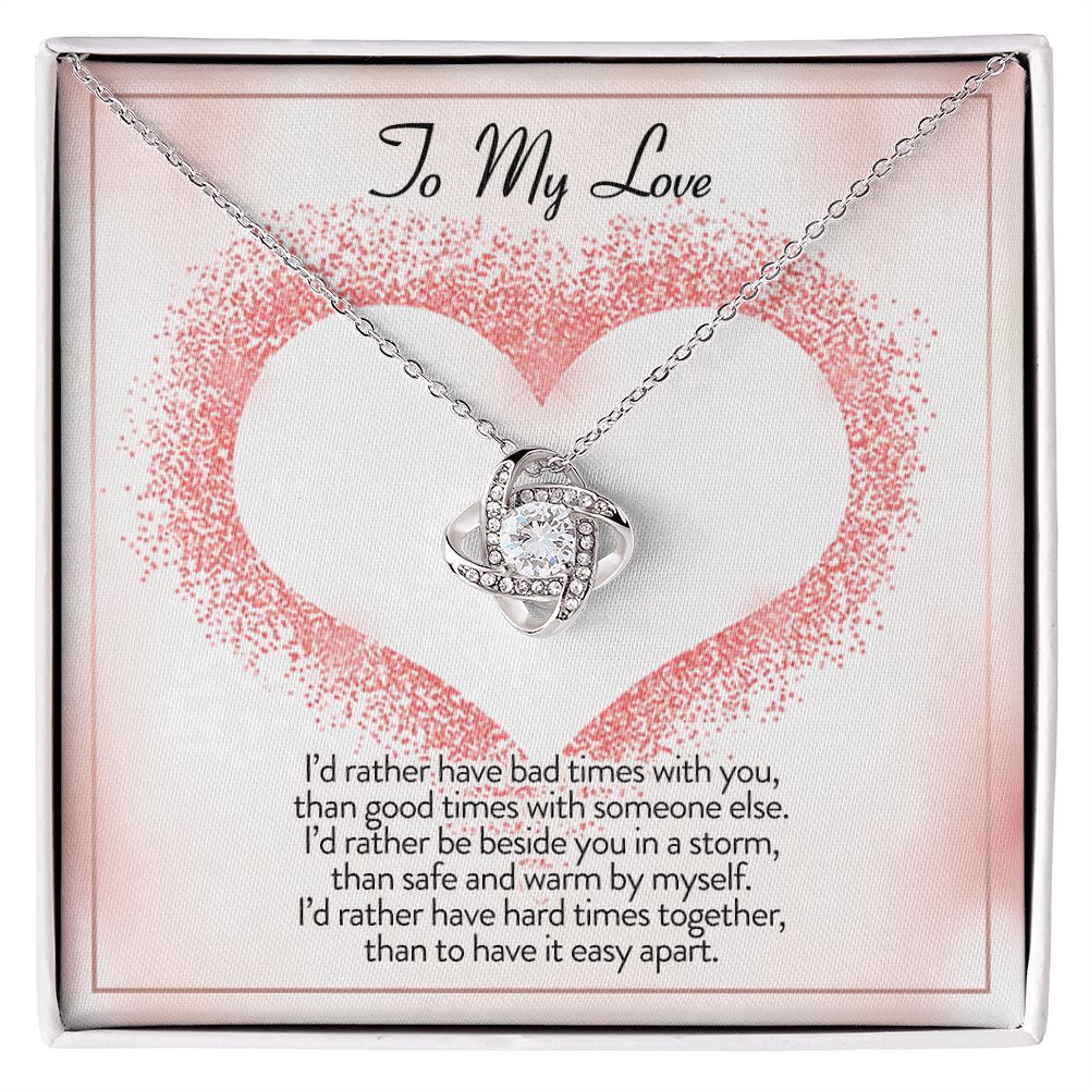 To My Love Id Rather Be Love Knot Necklace 1 To My Love Id Rather Be Love Knot Necklace