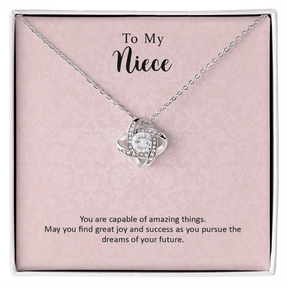 To My Niece Joy and Success Love Knot Necklace 1 To My Niece Joy and Success Love Knot Necklace