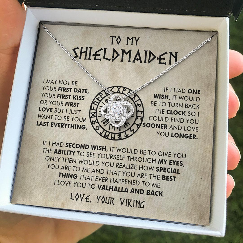 To My Shieldmaiden I Love You To Valhalla And Back Necklace Best Gift Ideas For Girlfriend 1 To My Shieldmaiden I Love You To Valhalla And Back Necklace Best Gift Ideas For Girlfriend