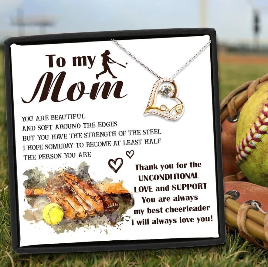 To My Softball Mom Heart Love Dancing Necklace Mothers Day Necklace For Softball Player 1 1 To My Softball Mom Heart Love Dancing Necklace Mothers Day Necklace For Softball Player 1