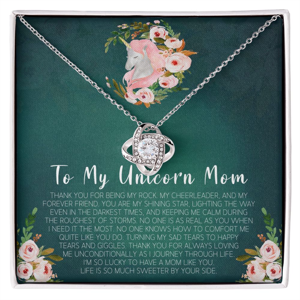 To My Unicorn Mom Love Knot Necklace 1 To My Unicorn Mom Love Knot Necklace