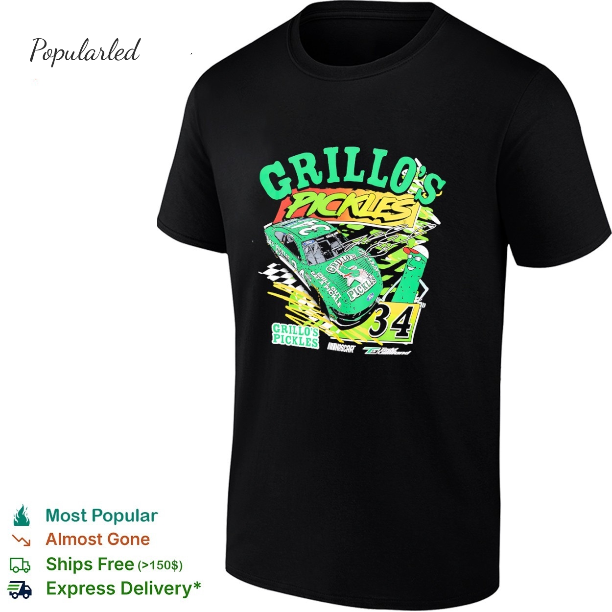 Todd Gilliland 34 chil out eat a pickle NASCAR signature vintage shirt