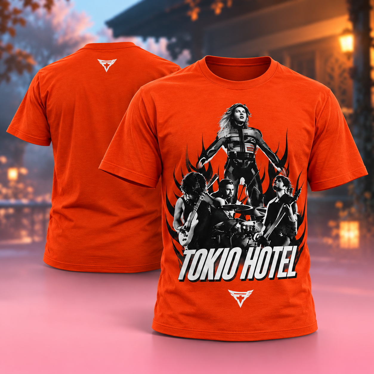 Tokio Hotel Merch Arena Tour 2026 Orange Band Unisex TShirt
