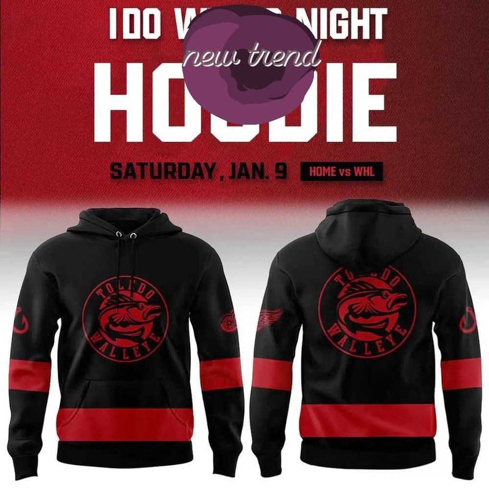Toledo Walleye 2026 Red Wings Night Special New Hoodie