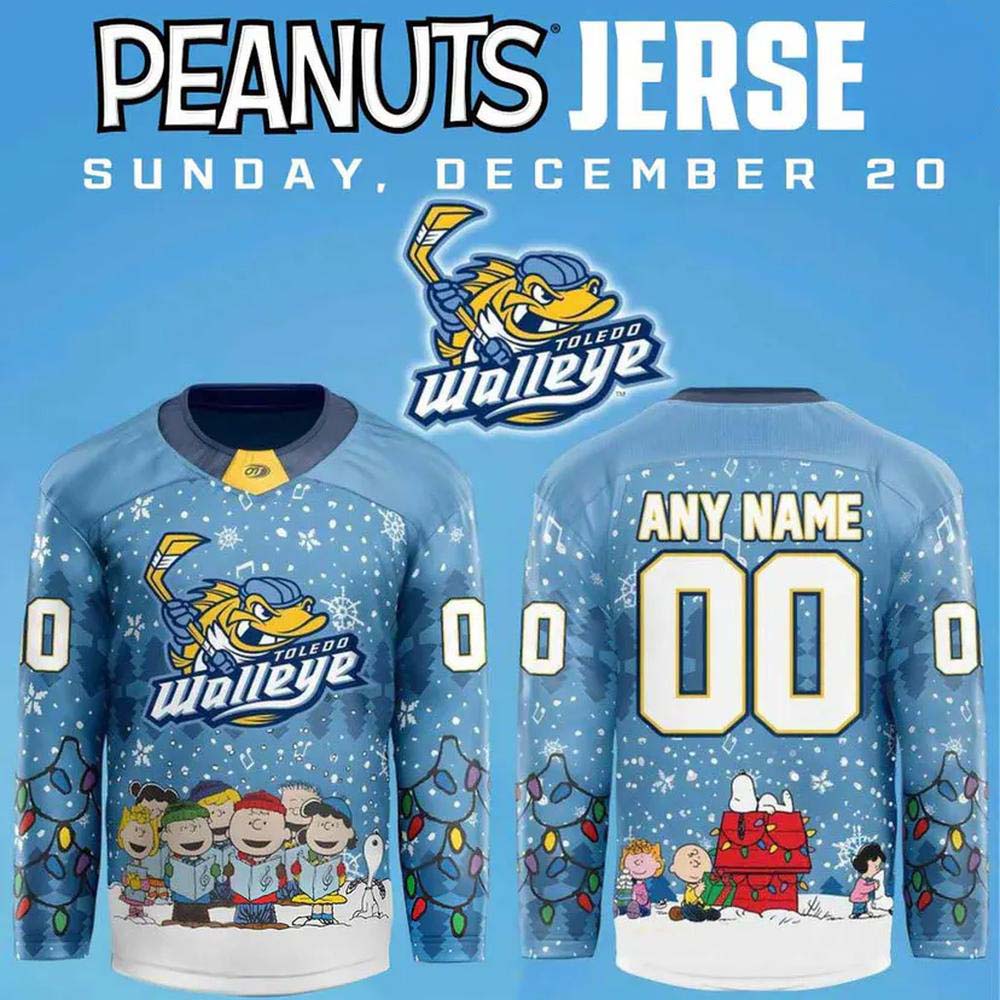 Toledo Walleye x Peanuts Night 2026 Custom Hockey Jersey