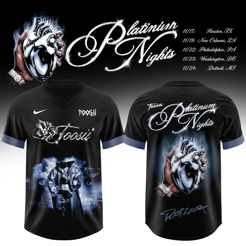 Toosii Platinum Nights Tour Football Jersey 1 - Unicasport Toosii Platinum Nights Tour Football Jersey