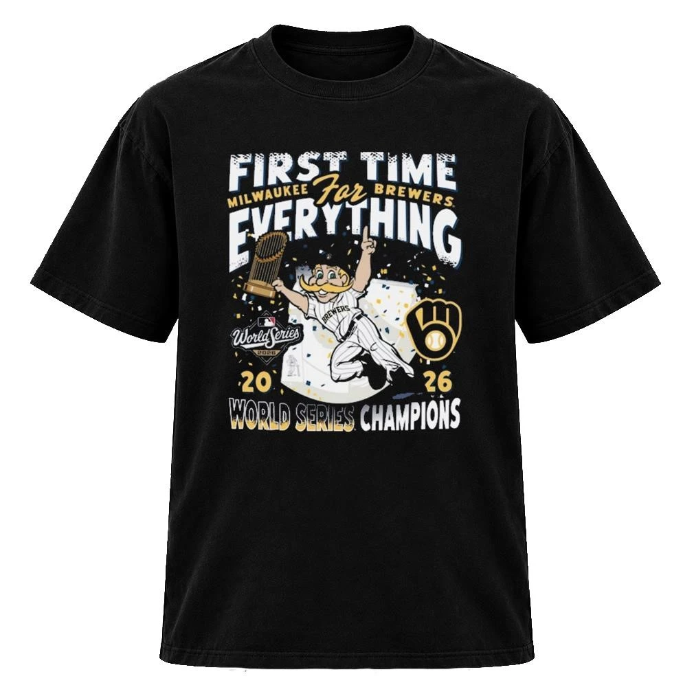 Top Milwaukee Brewers 47 2026 World Series Champions First Time Everything Franklin TShirt