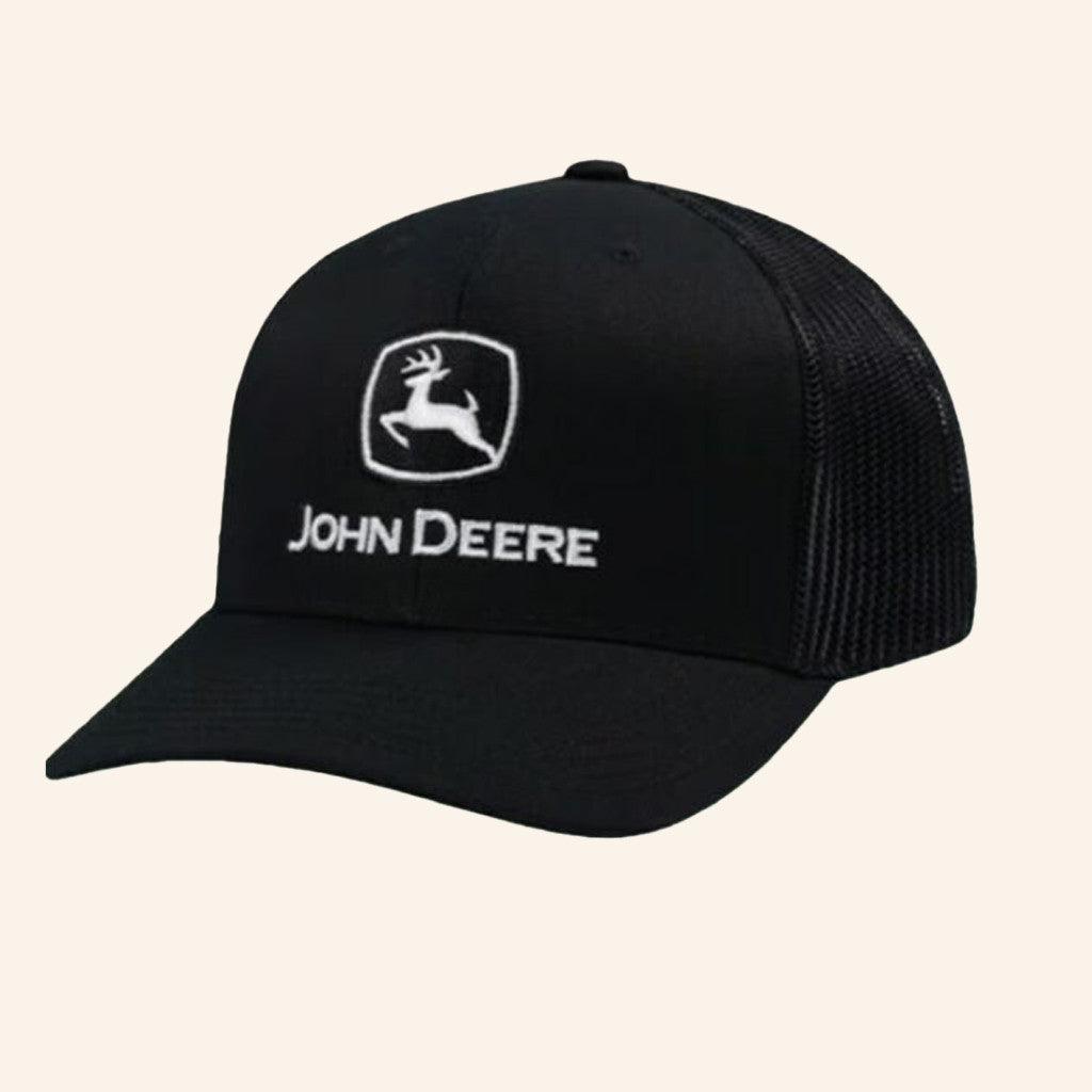 Topperz Merch John Deere Logo Embroidered Trucker Hat Gift Ideas For Dad