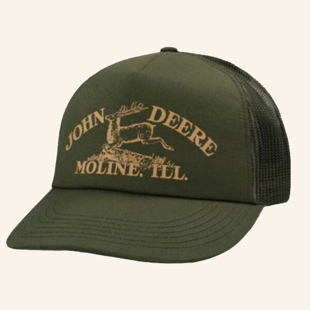 Topperz Merch John Deere Vintage Logo Trucker Hat Birthday Ideas For Husband