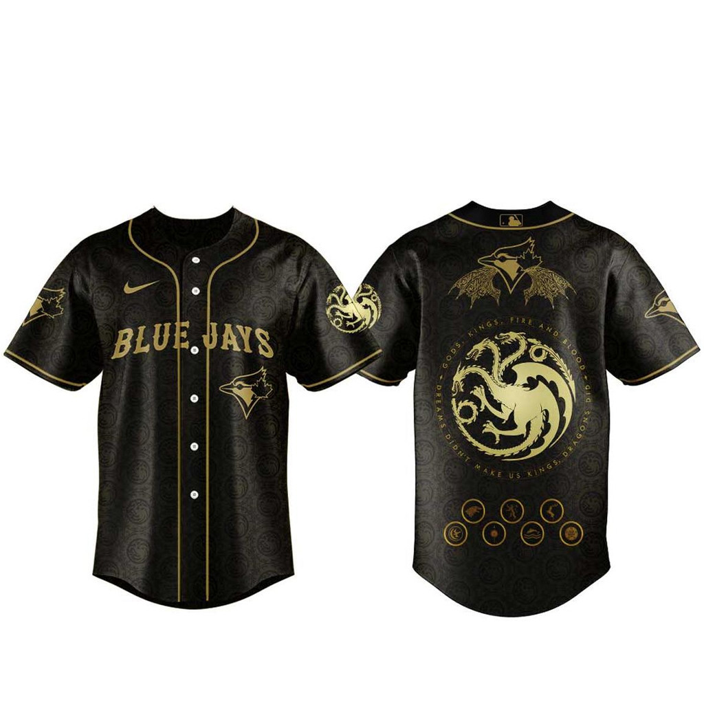 Toronto Blue Jays x House Of The Dragon 2026 Black Baseball Jersey