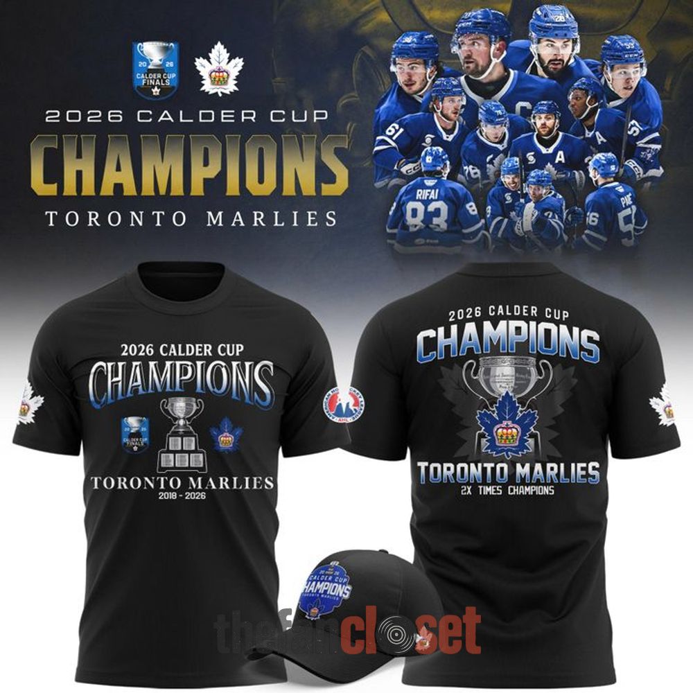 Black Toronto Marlies 2026 Calder Cup Champions Locker Room Shirt