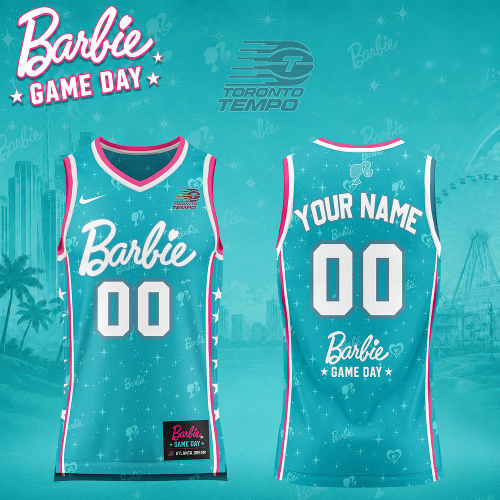 Toronto Tempo Barbie Teal Basketball Game Day Jersey