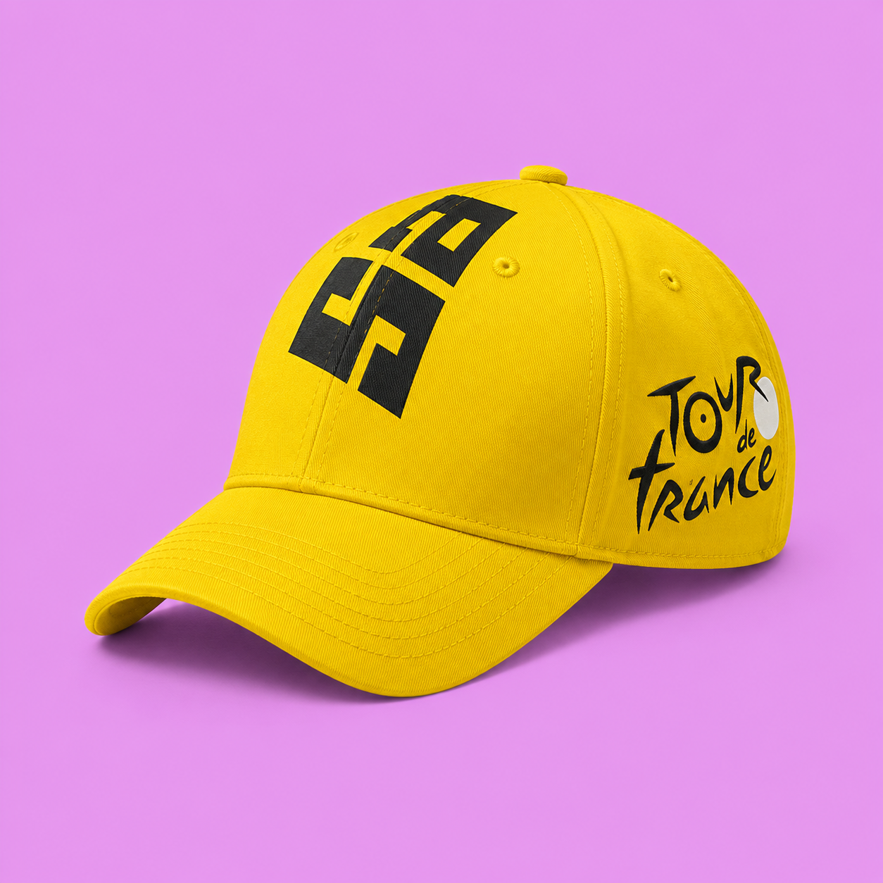 Tour de France 2026 Cycling Cap by Santini Yellow Gift for Fans