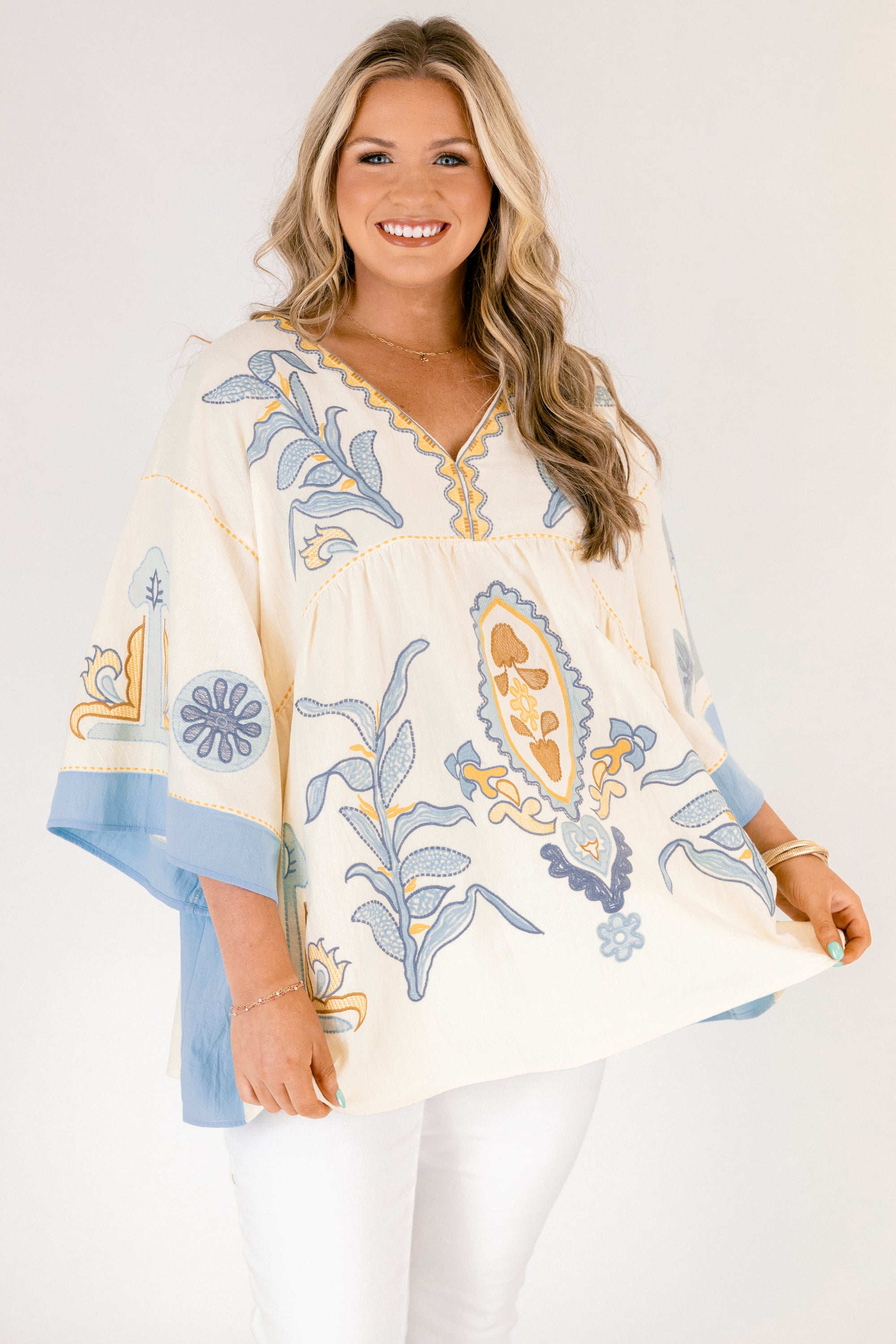 Tranquil Waters Top, Yellow