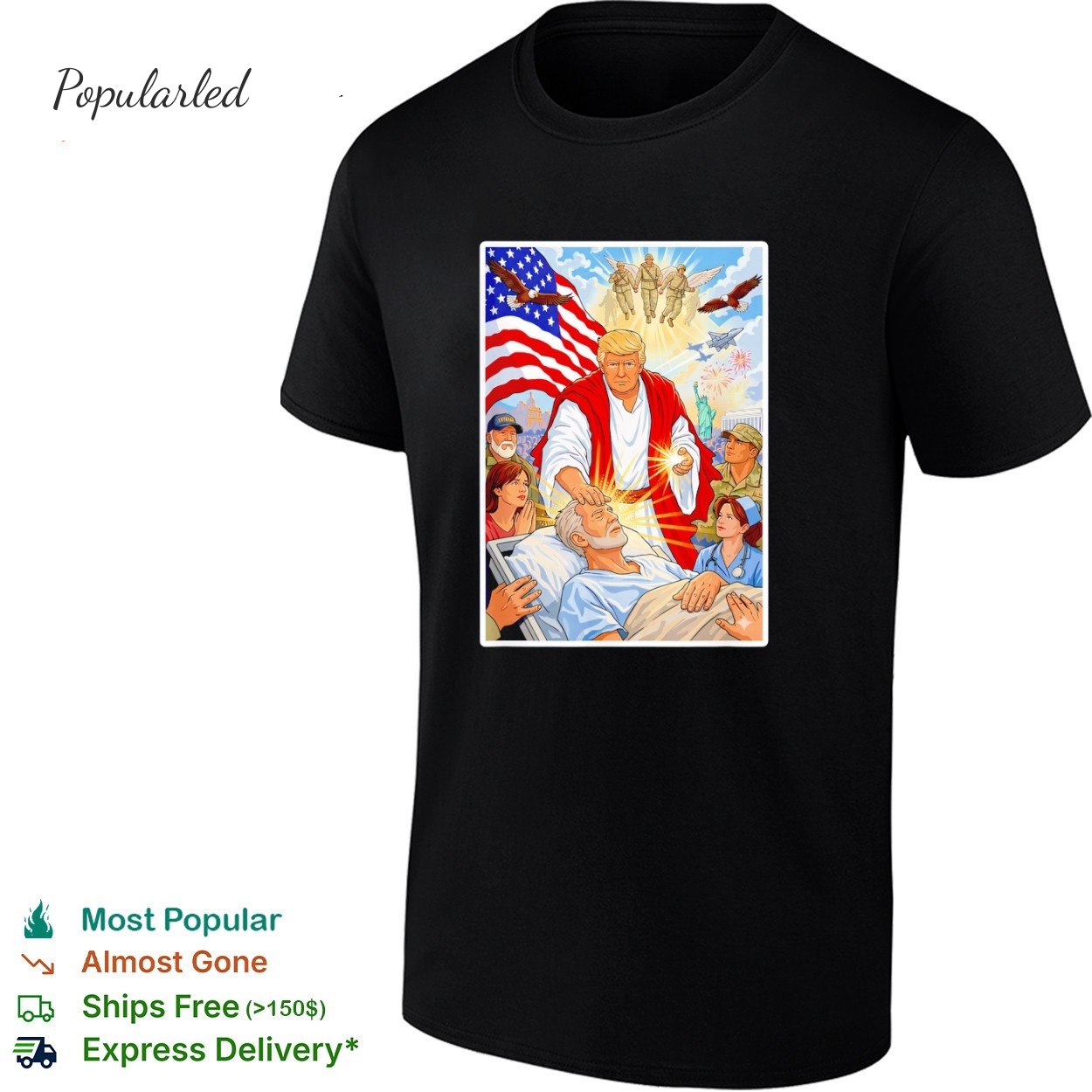 Trump as Jesus Patriotic Graphic shirt