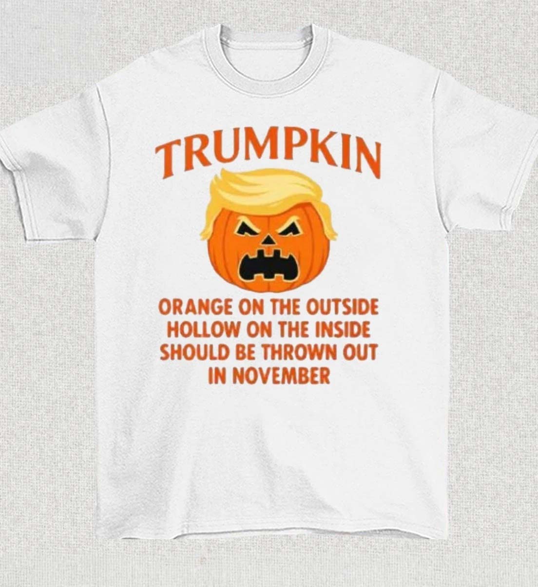 Trumpkin Halloween Pumpkin Political Satire TShirt