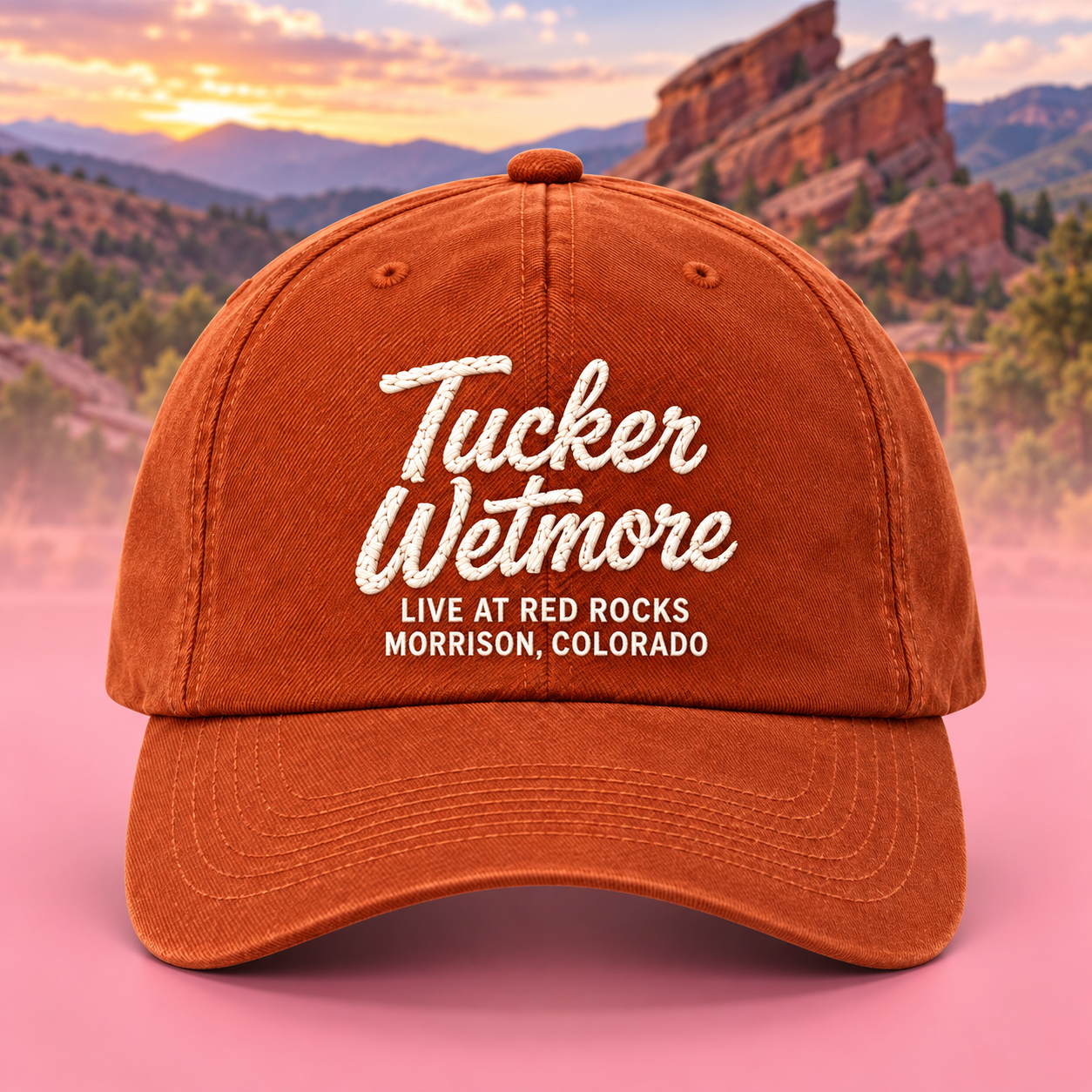 Tucker Wetmore Merch Live At Red Rocks Amphitheatre In Morrison CO On October 27 2026 Classic Cap Hat Snapback