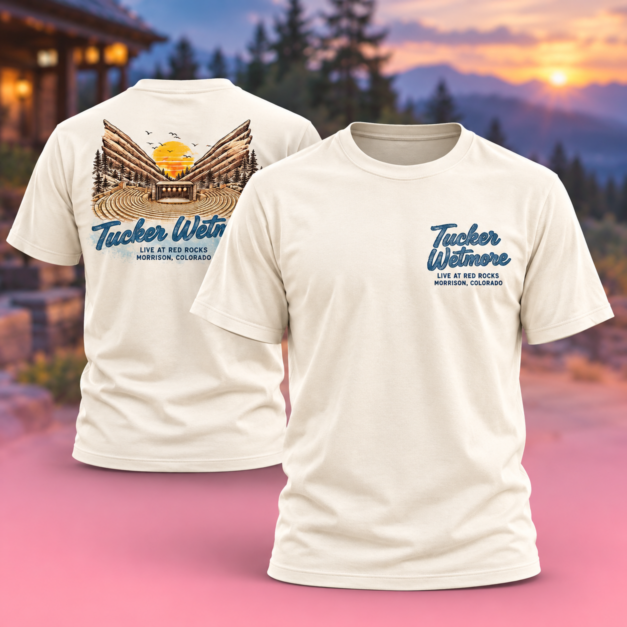 Tucker Wetmore Merch Live At Red Rocks Amphitheatre In Morrison CO On October 27 2026 Event Two Sided Unisex TShirt