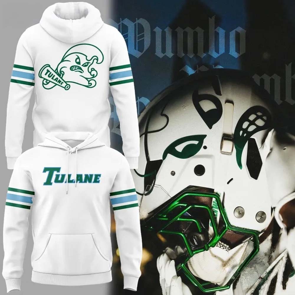 Tulane Green Wave Vintage Angry Wave Hoodie