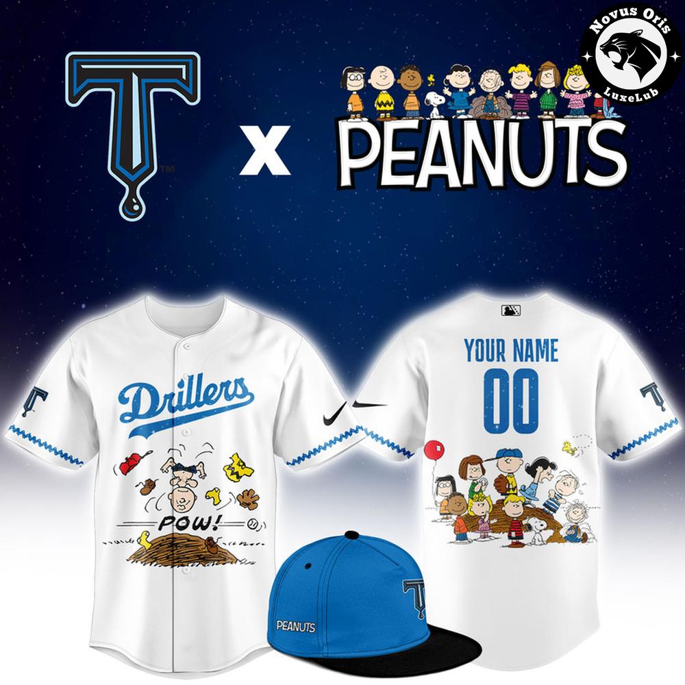 Tulsa Drillers x Peanuts Night Limited Edition Baseball Jersey