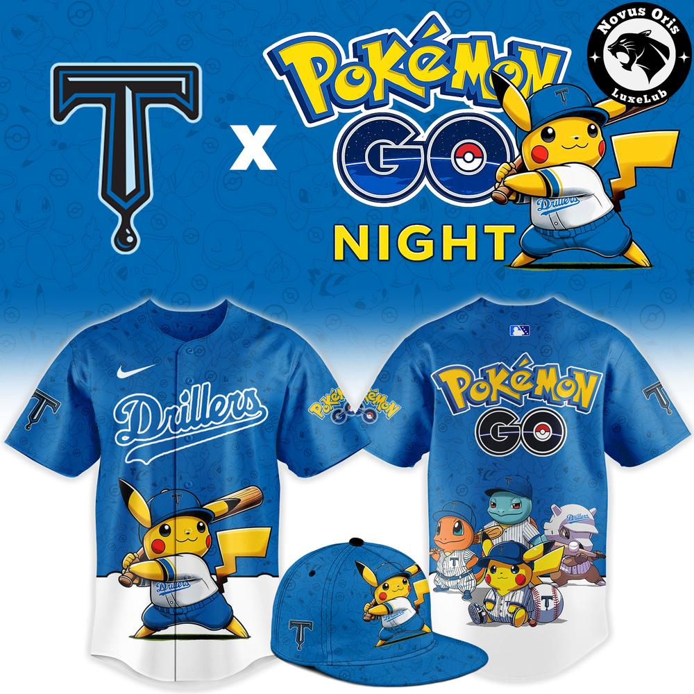 Tulsa Drillers x Pokemon GO Night Limited Edition Baseball Jersey