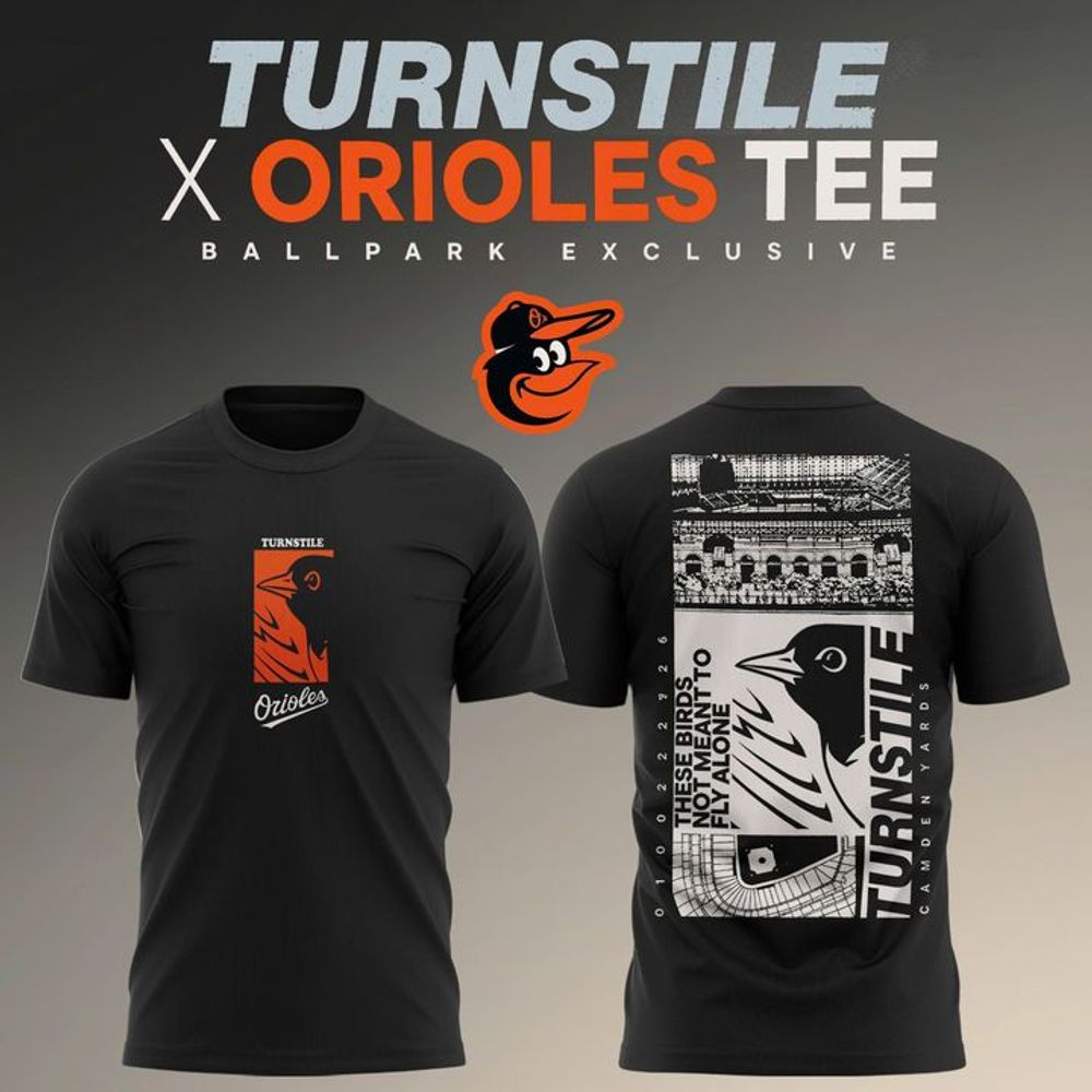Turnstile x Baltimore Orioles Ballpark Exclusive Black Limited Edition Shirt