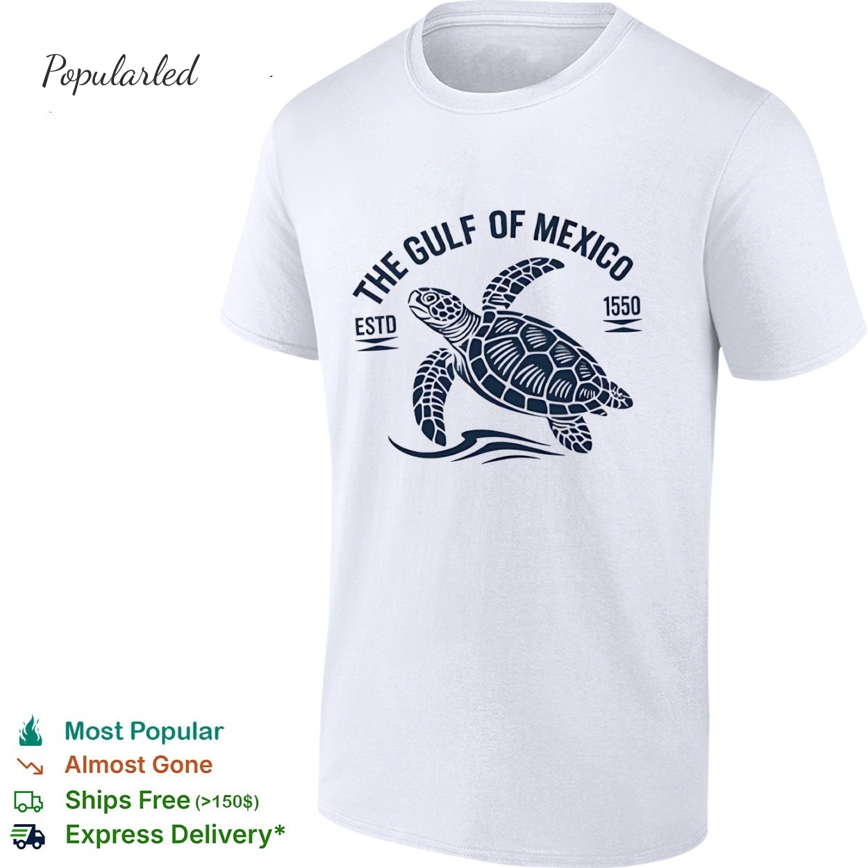 Turtle The Gulf Of Mexico Estd 1550 vintage shirt