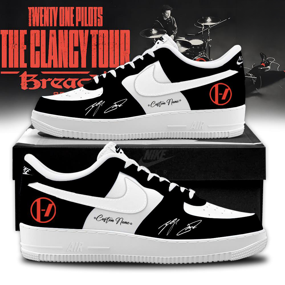 Twenty One Pilots Black and Red Breach Concert Sneakers