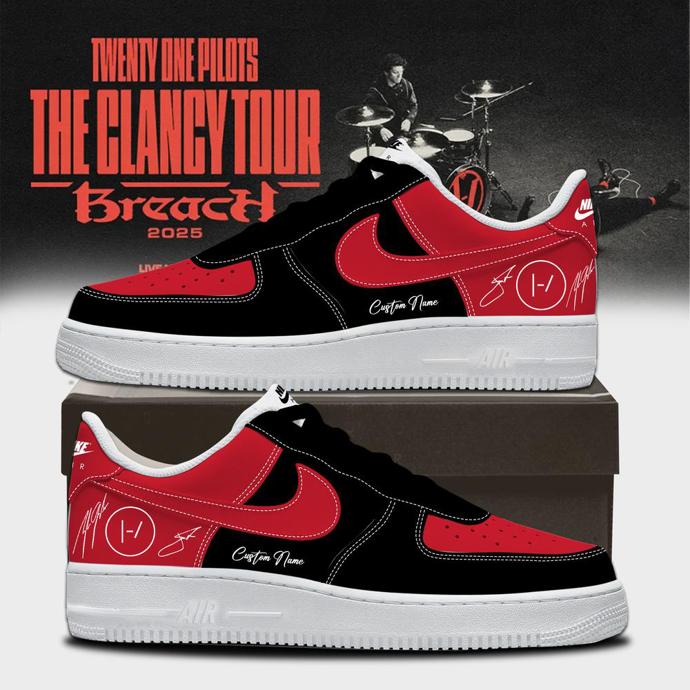 Twenty One Pilots Black and Red Music Tour Sneakers