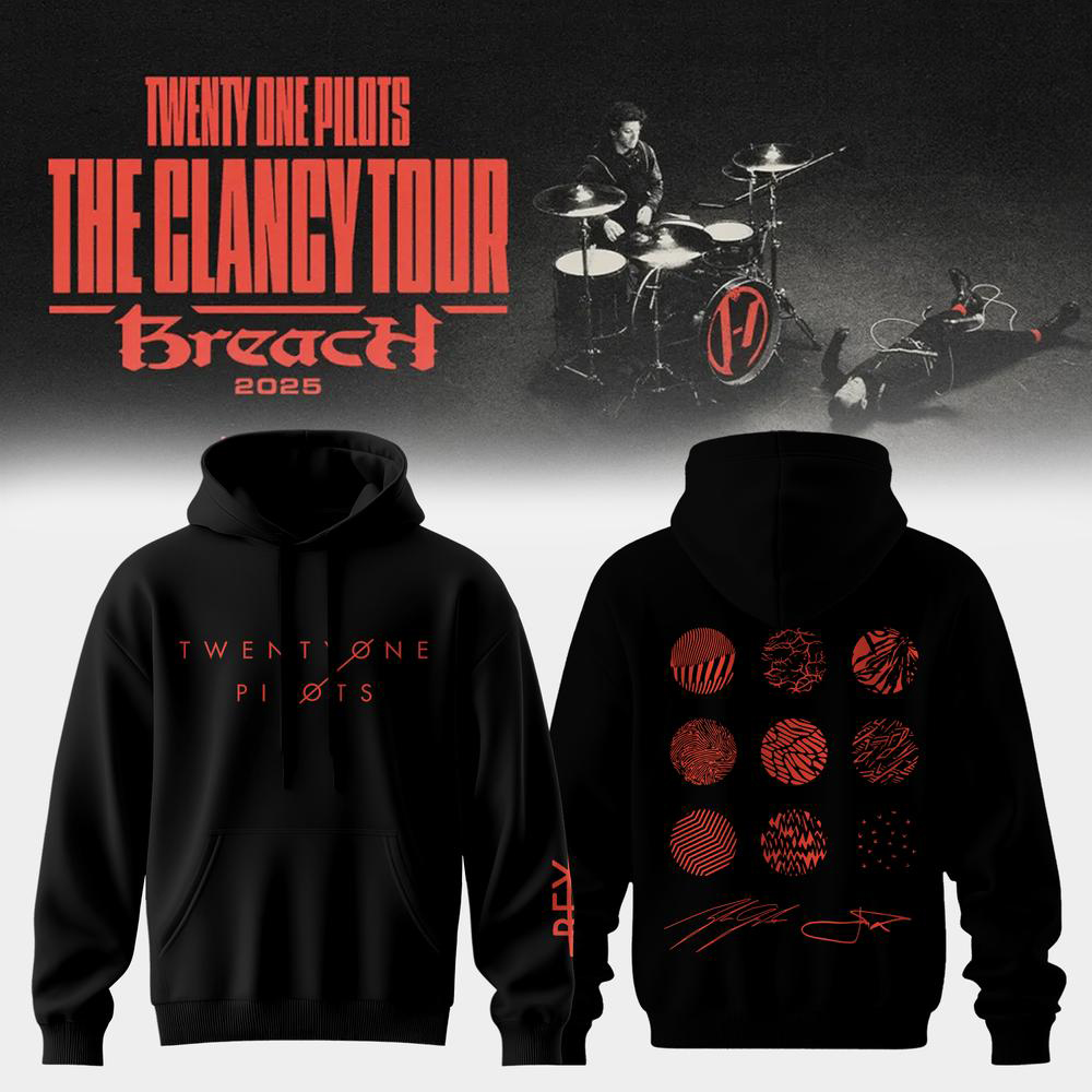 Twenty One Pilots Black and Red Tour Pullover Hoodie