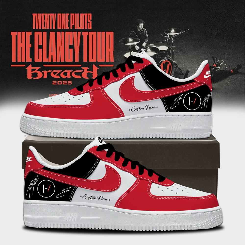 Twenty One Pilots Black and White Breach Sneakers