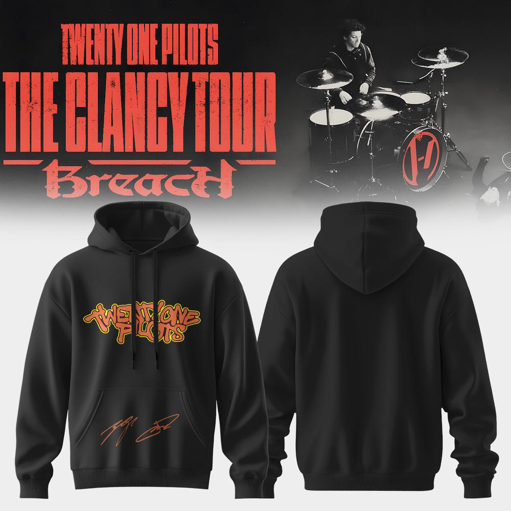 Twenty One Pilots Black Concert Hoodie 2026 Tour Design