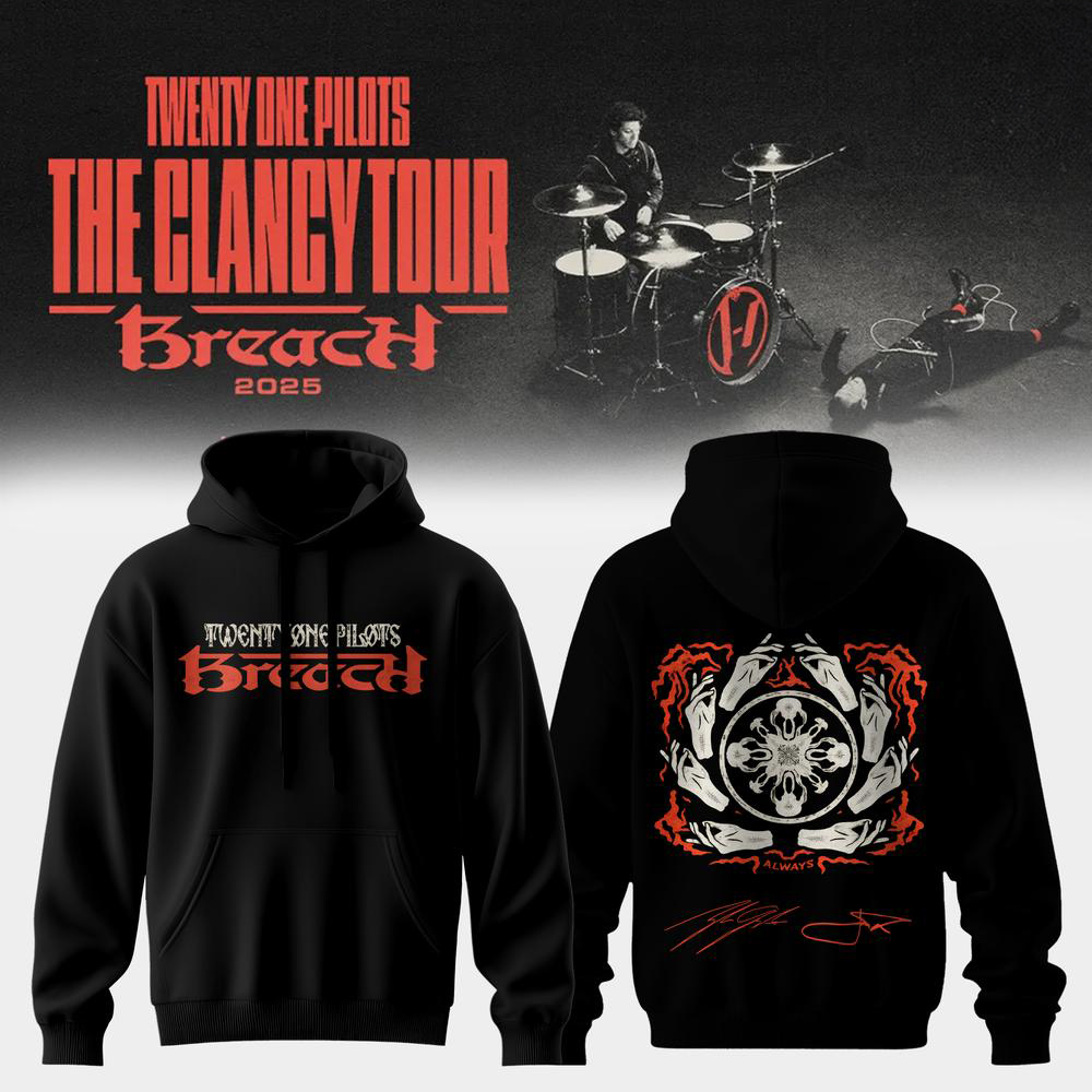 Twenty One Pilots Clancy Black and Gray Graphic Hoodie